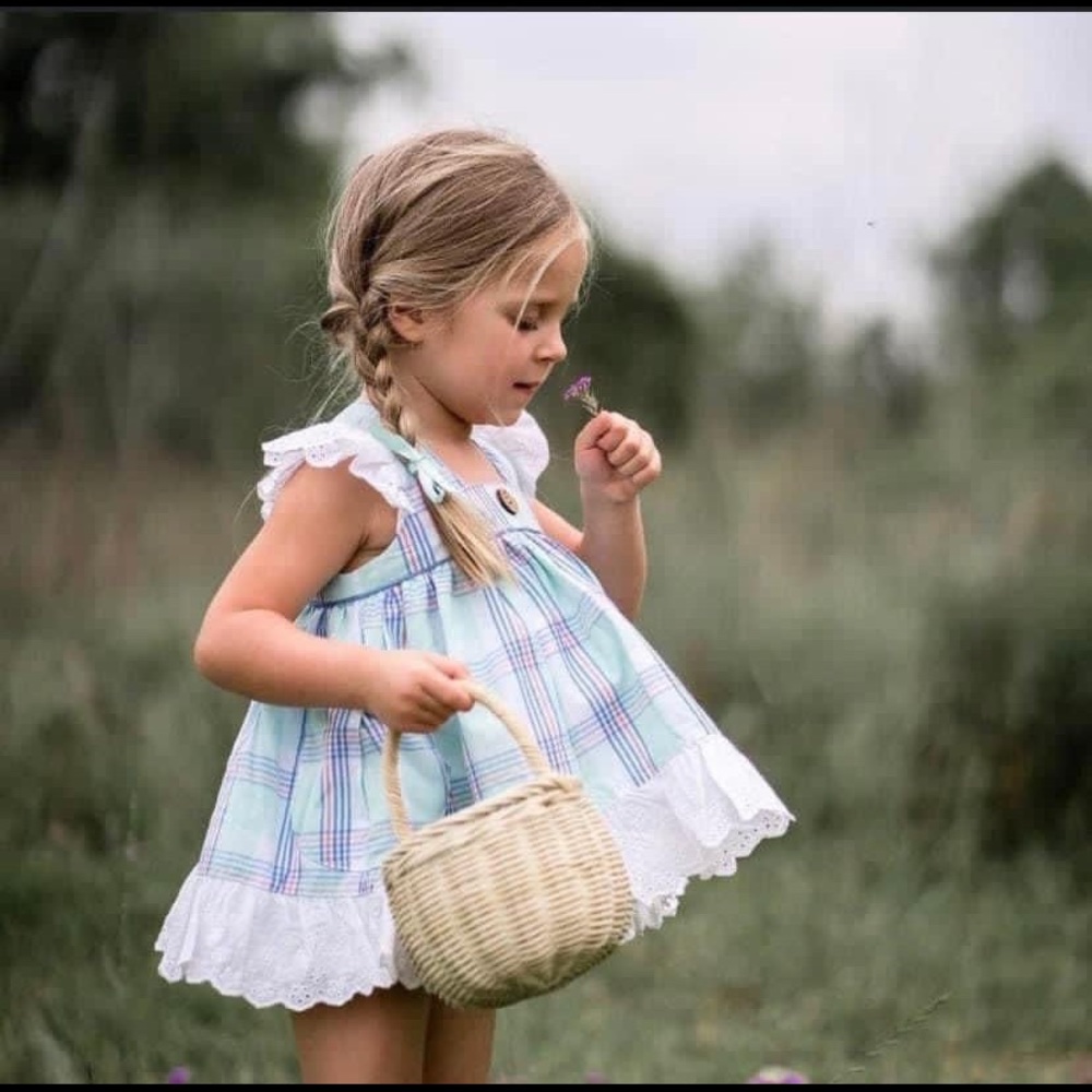 ISO In Search of Well Dressed Wolf aqua plaid aunt heart 6m 12m 18m 24m 2T 3T 4T